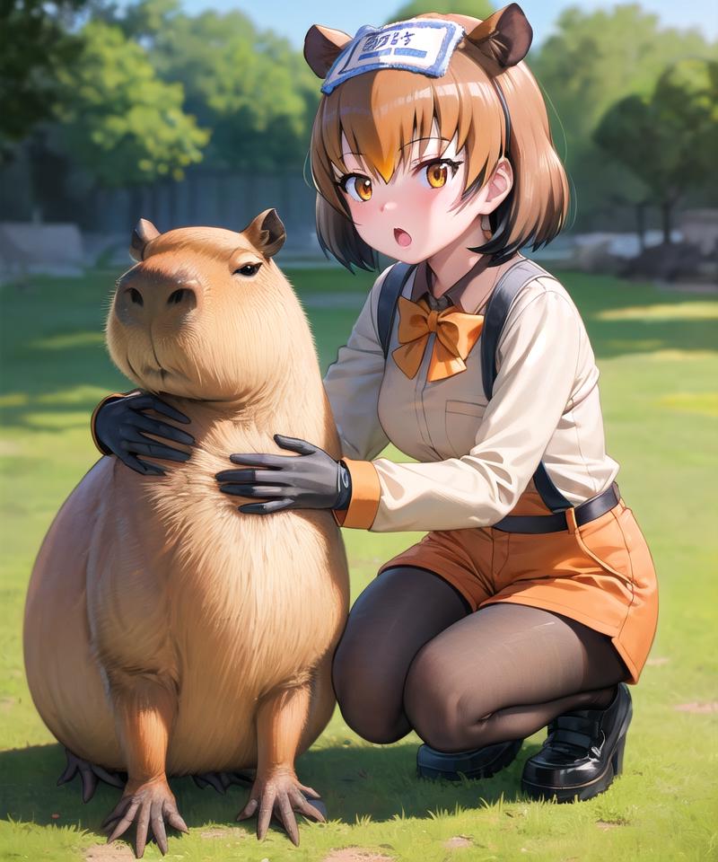Anime-style Capybara Just Sitting There